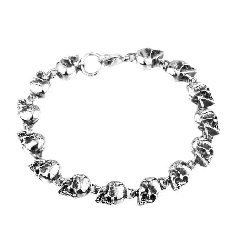 Wholesale Punk style skull metal men' s vintage jewelry